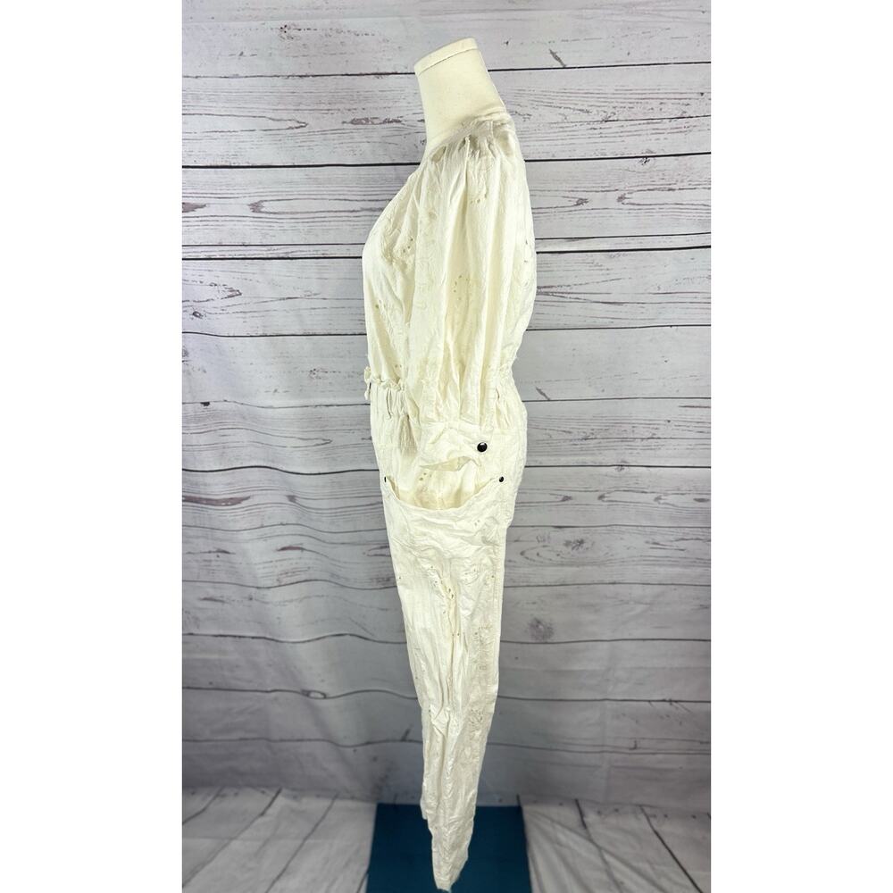 Free People We The Free Loving You Eyelet Jumpsuit Ivory Size XS - Picture 3 of 7